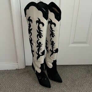 INC Knee High Cowboy Boot Heels